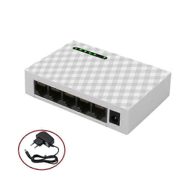 5-Port Network Switch 1000Mbps RJ45 LAN Desktop-Ethernet Switching Adapter HUB