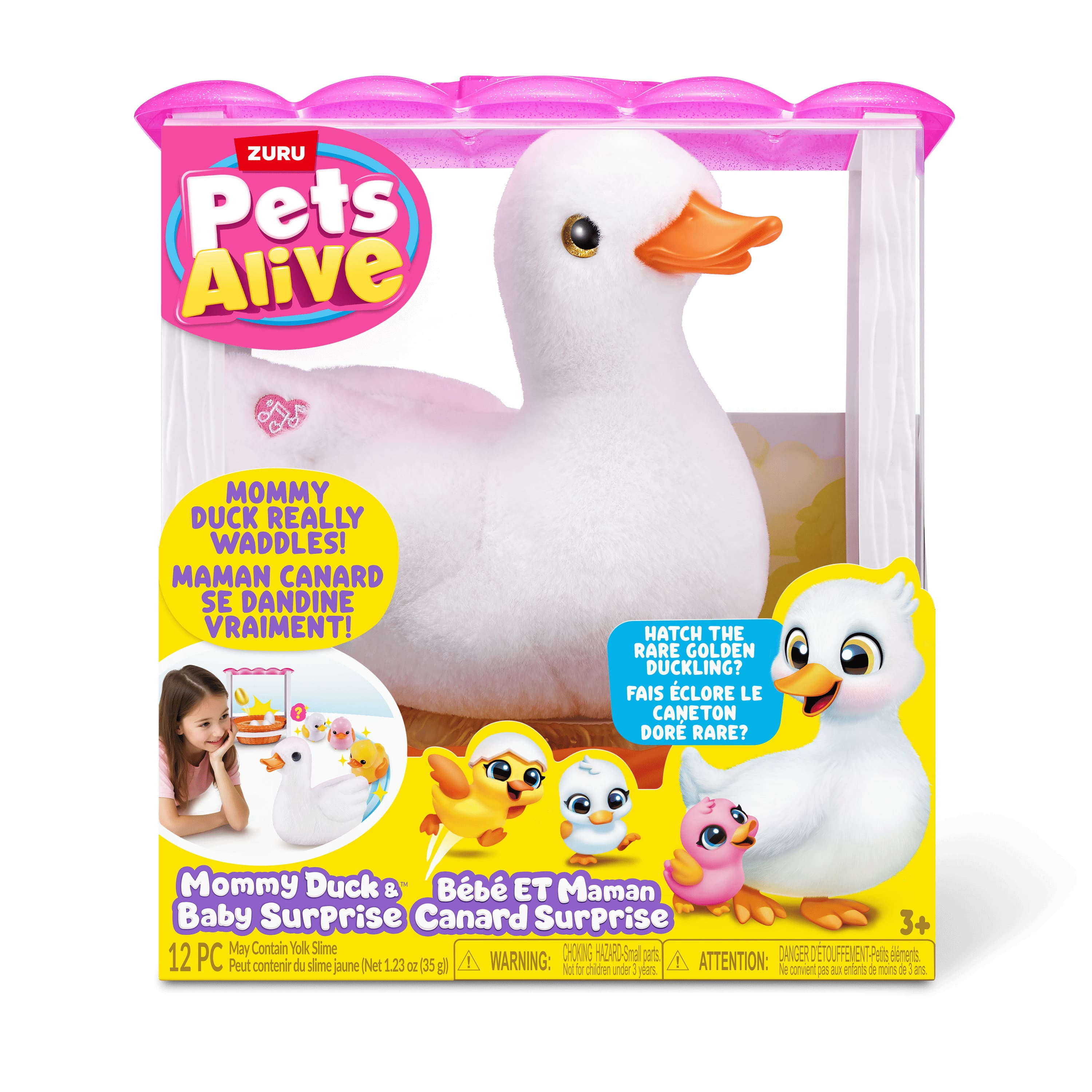 Pets Alive Mommy Duck Surprise de ZURU Élever Jouer Surprise Éclosion Interactif Filles Jouet