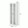 thumbnail image 3 of RichYa 3Pcs Pantry Storage Cabinet Set,China Glass Cabinets with Display Doors,Sideboard Hutch Buffet with Drawers for Dining Room,BCC(White), 3 of 12