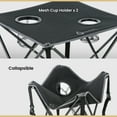 thumbnail image 4 of ARROWHEAD OUTDOOR 26" Heavy-Duty Portable Folding Table, 2 Cup Holders, Carrying Case, Steel Frame, High-Grade 600D Canvas, 4 of 7