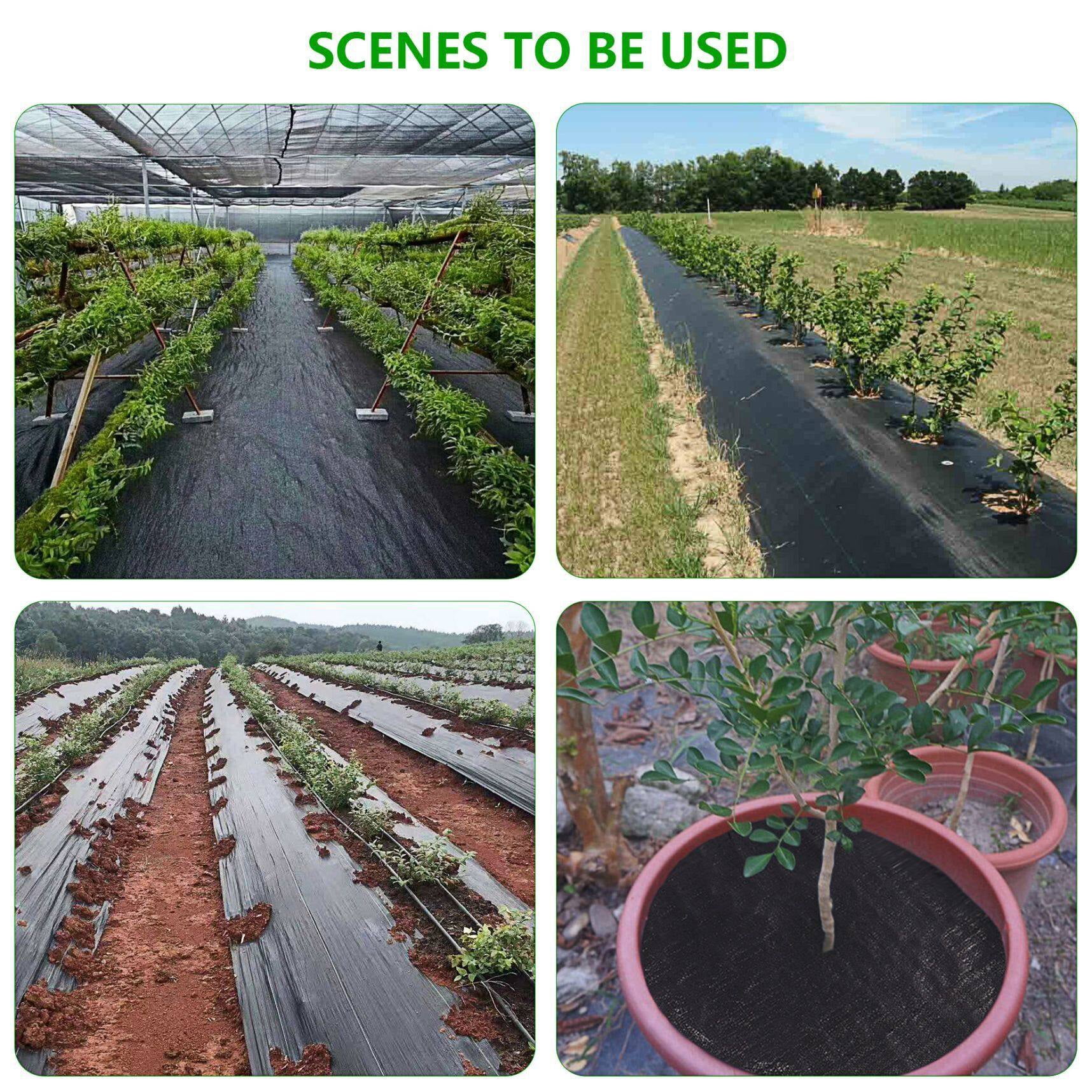 6FT x 250FT Weed Barrier, Heavy-duty Landscape Fabric Ground Cover Polypropylene Cloth Premium Weeds Control Mat Easy Setup for Flower Bed, Pavers, and Other Outdoor Projects
