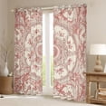 thumbnail image 2 of Castle Fairy Pink Damask Black Out Curtains,Boho Curtains Pack of 2 (42x63 Each), 2 of 6