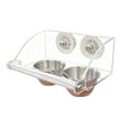 thumbnail image 3 of Comedero para pájaros para jaula, cuencos dobles de acero inoxidable, taza de agua y comida semicerrada, percha para pájaros para periquitos, cacatúas, 3 of 8