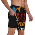 thumbnail image 2 of Kdxio Not All Who Wander Are Lost Hiking Print Mens Swim Shorts with Mesh Lining, Breathable and Quick-Drying, Adjustable Waist, Privacy Pocket-Large, 2 of 6