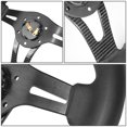 thumbnail image 5 of NRG Innovations NRG-RST-002RCF Carbon Fiber Aluminum 6-Bolt 320mm 2-Spoke Steering Wheel Green, 5 of 7