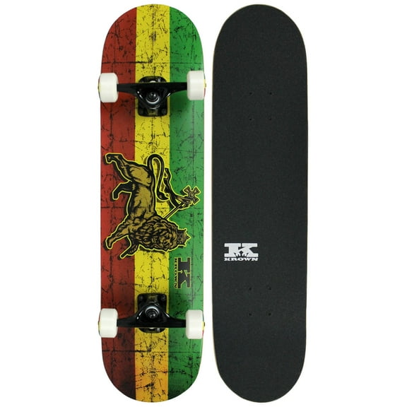 Krown Skateboard Pro Trinity Rasta Complete