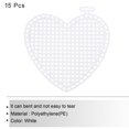 thumbnail image 4 of Uxcell 15Pcs Plastic Mesh Canvas Sheet 7 Count 7.4 cm/ 3 inch White Heart Blank Canvas for Embroidery, 4 of 7