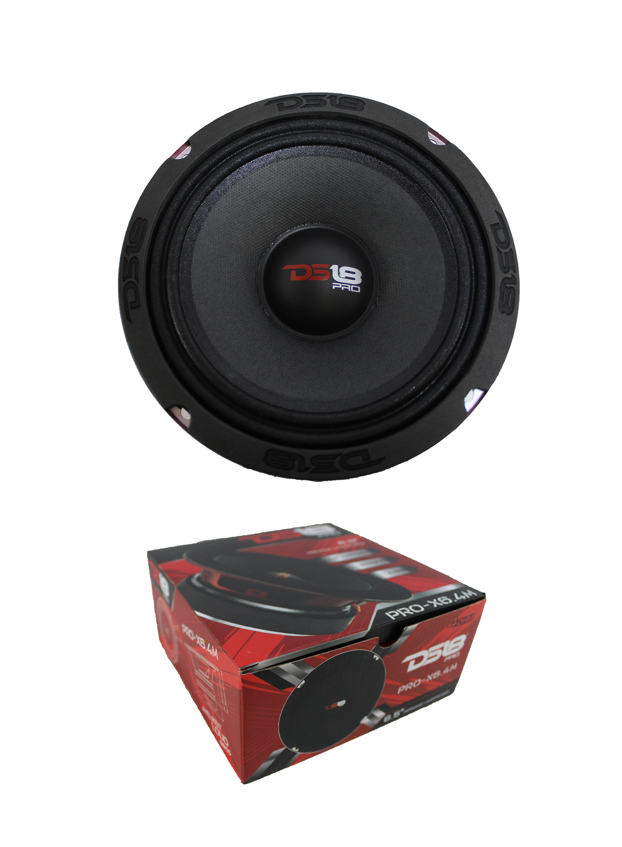 Best Mid Bass 6.5 Speakers 2 DS18 PRO-X6.4M 6.5" Midrange Mid Bass Speakers 1000W 4 Ohm Midbass