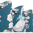 thumbnail image 3 of Coolnut Goose and Flowers Blackout Curtain for Bedroom, 2 Panels Thermal Insulated Blackout Drapes Long Darkening Curtains with Grommets for Living Room 55 x 84 Inch, 3 of 5
