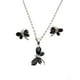 thumbnail image 1 of COLLAR DE LIBELULA OBSCURA DE PLATA CON ARETES, 1 of 4