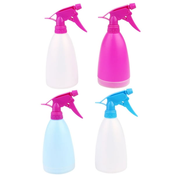 4 botellas de spray para peluquería de 500 ml, de plástico, vacías, de alta presión, reutilizables, para el hogar, el jardín, la cocina y la peluquería (color aleatorio).