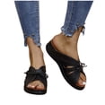 thumbnail image 3 of NOKIO Orthopedic Wedge Sandals Women Trendy Women'S Fashion Slippers Women's Beach Slope Heel Slippers Hollow Casual Slippers Slope Bottom Shoes Retro Sandals, 3 of 8