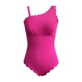 thumbnail image 5 of Minjewel Sexy Off-Shoulder One-Piece Swimsuit: Slimming High Waist Tummy Control Bikini for Beach Fashion and Summer Wear,Hot Pink,M, 5 of 6