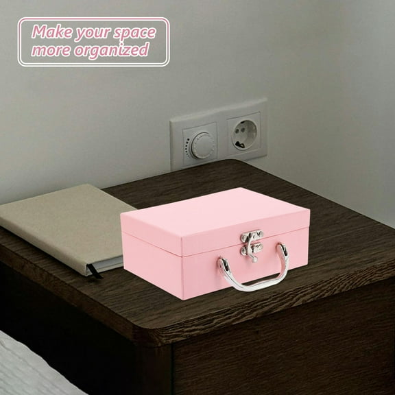 SOPOTUTU Pink Paper Carry Box for Desktop Storage and Easy Carrying