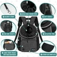 thumbnail image 3 of PetAmi Dog Front Carrier Backpack, Adjustable Dog Pet Cat Chest Carrier Backpack, Ventilated Dog Carrier for Hiking Camping Travel, Small Medium Dog Puppy Large Cat Carrying Bag, Max 10 lbs, Dark Gray, 3 of 6