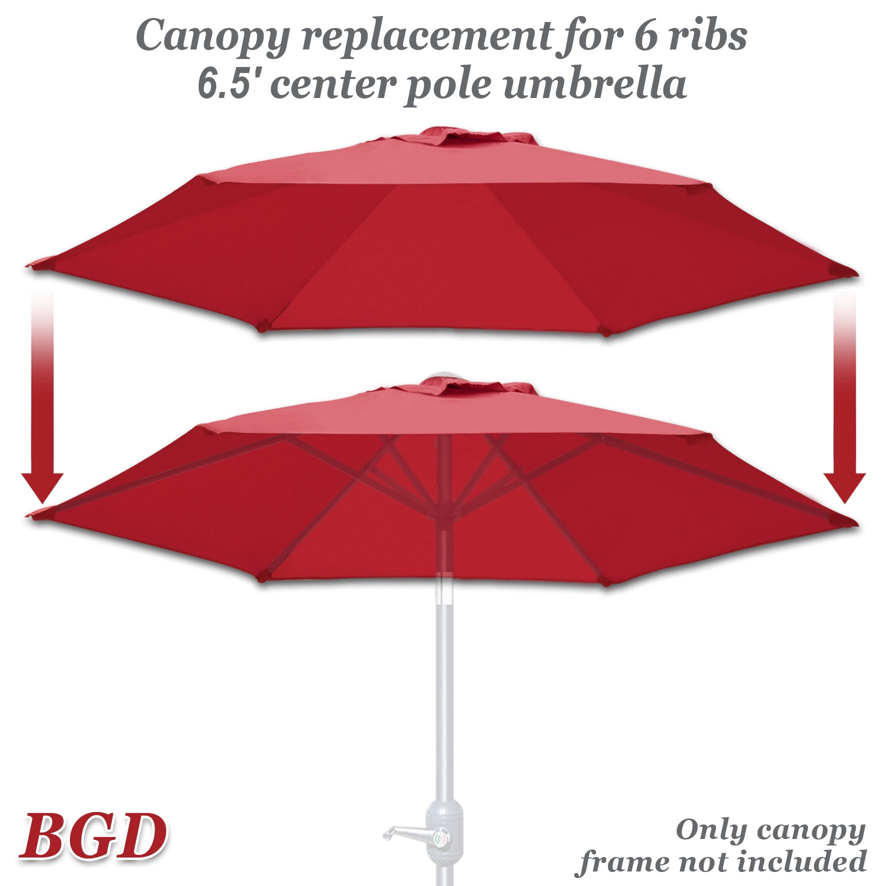 Strong Camel Replacement Umbrella Canopy Cover for 6.5ft 6 ...