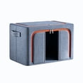 thumbnail image 2 of Foldable Linen Storage Box, Clear Window Clothes Organizer, Double Zipper Blanket Storage Bin With Handles For Bedding, Dorm, Closet, Seasonal Garment Organization, 2 of 6