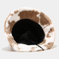 thumbnail image 6 of WTXUE Bucket Hat Faux Fur Hat Winter Printed Thick Bucket Warm Hat Bucket Cap Basin Hat for Women Men Wool Winter Hats Comfort Hat Soft Warm Hat Khaki One Size, 6 of 7