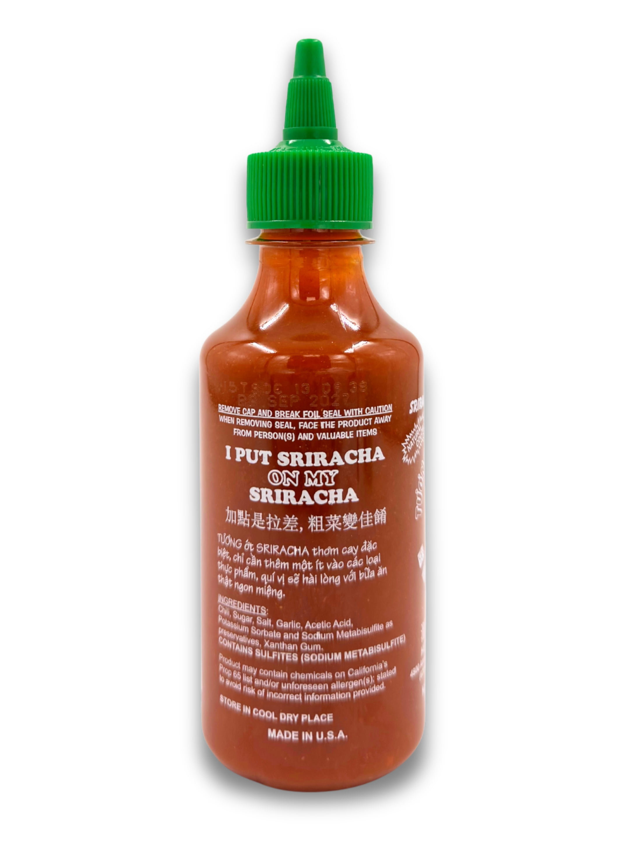 Huy Fong Sriracha Hot Chili Sauce 9oz Bottle Kosher Made in USA