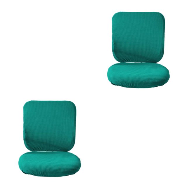 Guardoinrt Soft and Breathable Swivel Chair Cover Seating Experience Dark Green Backrest + Cushion Cover 2Set