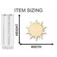 thumbnail image 2 of Unfinished Wood Sun Star Shape - Space - Nursery - Craft - up to 24"  DIY 42" / 3/4", 2 of 3