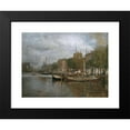 thumbnail image 2 of Robert Russ 14x12 Black Modern Framed Museum Art Print Titled - Kanal in Rotterdam (1900-1906), 2 of 5