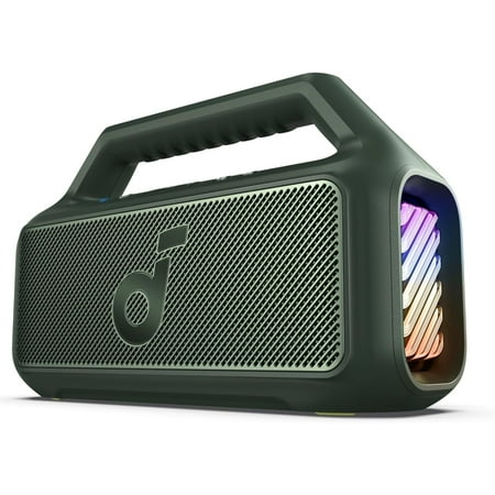 Soundcore Boom 2 By Anker, Outdoor Speaker, 80W, Subwoofer, 24H Playtime, IPX7 Waterproof, Floatable, RGB Lights, Green