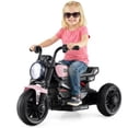 thumbnail image 1 of Gymax 6V Kids Motorcycle w/Song Story LED Headlights Accelerator Pedal & 3 Wheels Pink, 1 of 10