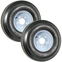 eCustomrim 2-Pk Trailer Tires On Rims 5.70-8 570-8 5.70 x 8 8 in. Load B 5 Lug Wheel White