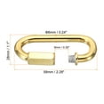 thumbnail image 2 of Uxcell 6mm Steel Chain Quick Links Screw Locking Chain Connector Ring Hook Clips 132 Lbs Gold 3 Pack, 2 of 6