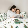 thumbnail image 4 of Manfei Girly Green Tree Bedding Comforter Set 7pcs, Fairy Tale Nutcracker Queen Bedding Sets, Merry Christmas Theme Reversible Queen Sheet Sets, Microfiber Bedroom Decor, 4 of 7