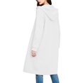 thumbnail image 5 of idosla Zip Up Long Hoodie Jackets for Women Oversized Fleece Tunic Sweatshirt 2025 Fall Winter Casual Solid Coat With Pocket (White, S), 5 of 6