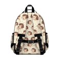 thumbnail image 3 of Hedgehog and Dot Beige Pattern Cute School Backpack Bag for School with Padded Back and Adjustable Shoulder Straps 15.25"x11.5"x5.25", 3 of 5