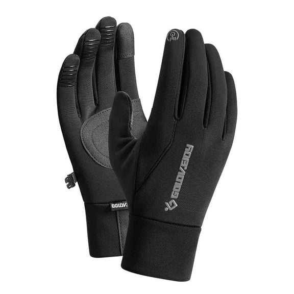Jacenvly Heated Gloves for Men Outdoor Windproof Waterproof and Velvet Touchs Screen Warm Gloves Outdoor Sports Cycling Gloves