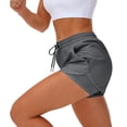 thumbnail image 4 of GUACER Womens 2-in-1 Athletic Shorts with Zipper Pockets, Lightweight Running Gym Shorts with Inner Liner for Workout & Yoga, 4 of 9