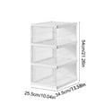 thumbnail image 3 of YIKA Thickened Plastic Shoe Storage Box Organizer Stackable Foldable Installation-Free Shoe Rack Shoe Cabinet with Lid Drop Front Door for Closet Entryway Under Bed Sneaker Organizers and Storage, 3 of 6