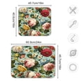 thumbnail image 3 of Dish Drying Mat Microfiber Kitchen Pad Large Counter Absorbent Dish Mats Drainer Rack 16"x18" Floral Pattern with Roses, 3 of 7