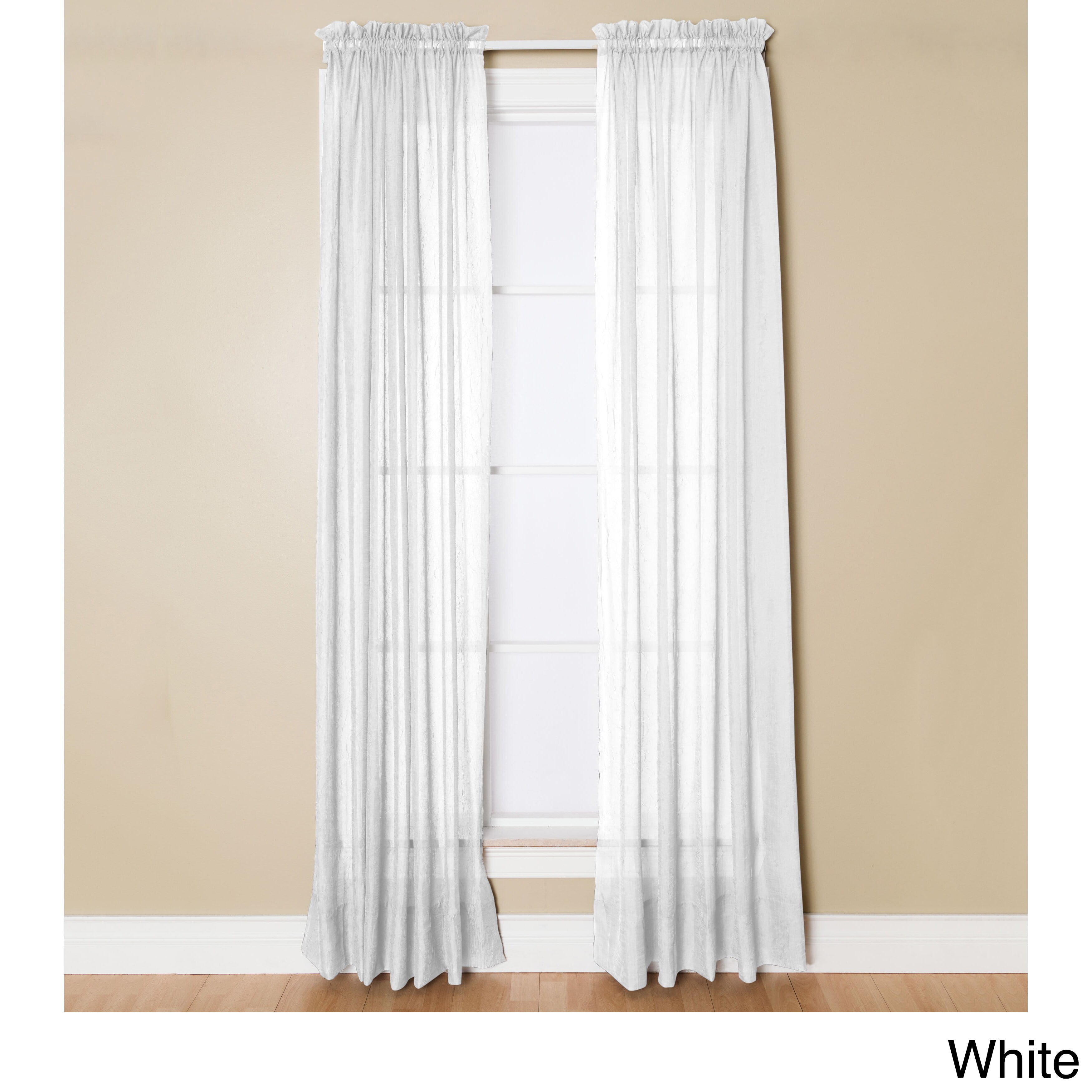 Photo 1 of Miller Curtains Preston 84-Inch Rod Pocket Sheer Curtain Panel