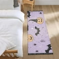 thumbnail image 3 of Yayeee Hallway Runner Rug 2'x6' Non Slip Machine Washable with Rubber Backing, Light Purple Halloween Black Cat, 3 of 8