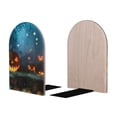 thumbnail image 2 of Easygdp Spooky Halloween 2 Pcs Bookend Large Capacity Office Book Ends for Home Office Library School Study Decoration, 2 of 8