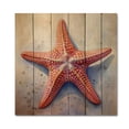 thumbnail image 3 of Designart "Twirling Ocean Star III" Coastal Print on Natural Pine Wood, 3 of 5