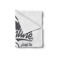 thumbnail image 2 of Saying Soft Flannel Fleece Throw Blanket, Wild and Free Theme with Greyscale Mountains and Motorcycle Wanderlust Summer, Cozy Plush for Indoor and Outdoor Use, 50" x 70", White and Grey, by Ambesonne, 2 of 5