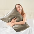 thumbnail image 4 of LSLJS Silk Pillow Cases for Hair Skin Care Feels Soft Cool Like a Silk Pillowcase, Cooling Pillowcase Anti Acne Cooling Sleep Sides Natural Silk Satin, Pillow Covers, 4 of 6