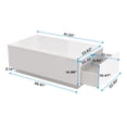 thumbnail image 2 of DIYART White High Glossy Coffee Table, led Coffee Table with 2 Drawers, Modern Coffee Table for Living Room, Coffee Table with LED, 2 of 8