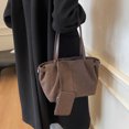 thumbnail image 4 of Bolso Mano Hombro Mujer Gamuza Con Bolsillo Interior Tipo Cartera para Viajes, 4 of 9