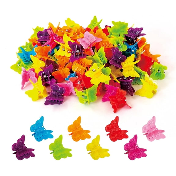 50 Pieces Assorted Color Butterfly Hair Clips,Beautiful Mini Butterfly Hair Clips Hair Accessories for Women and Girls