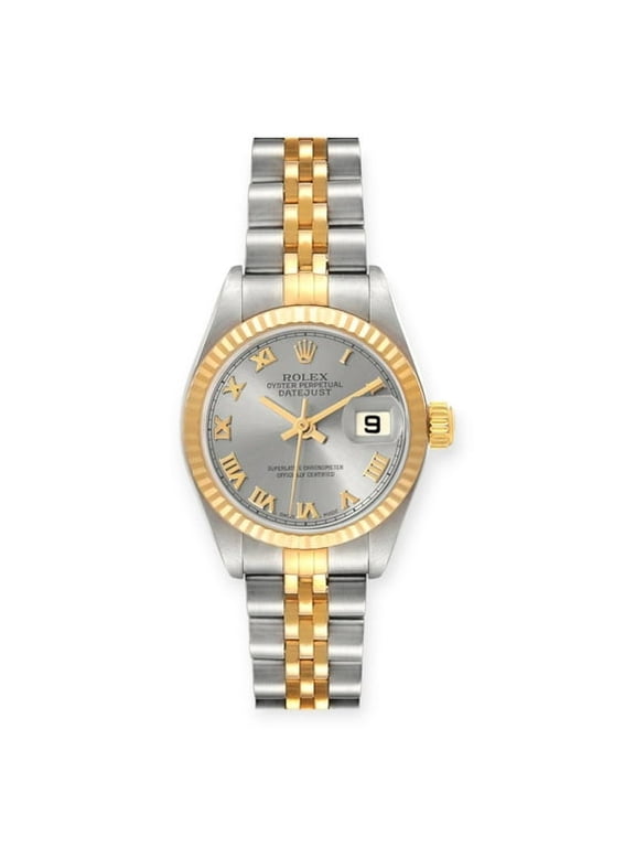 Pre-Owned Rolex Datejust 26mm 79173 Steel Yellow Gold Silver Dial Ladies Watch