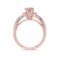 thumbnail image 2 of 1.50 Carat Round Morganite and Diamond Engagement Ring for Her 14k Rose Gold affordable morganite and diamond engagement ring, 2 of 2