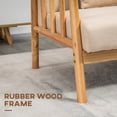 thumbnail image 5 of 48" 2-Seater Couch for Small Spaces, Modern Loveseat Sofa for Bedroom, Living Room Furniture, Upholstered Small Couch with Throw Pillow and Wood Legs,, 5 of 5