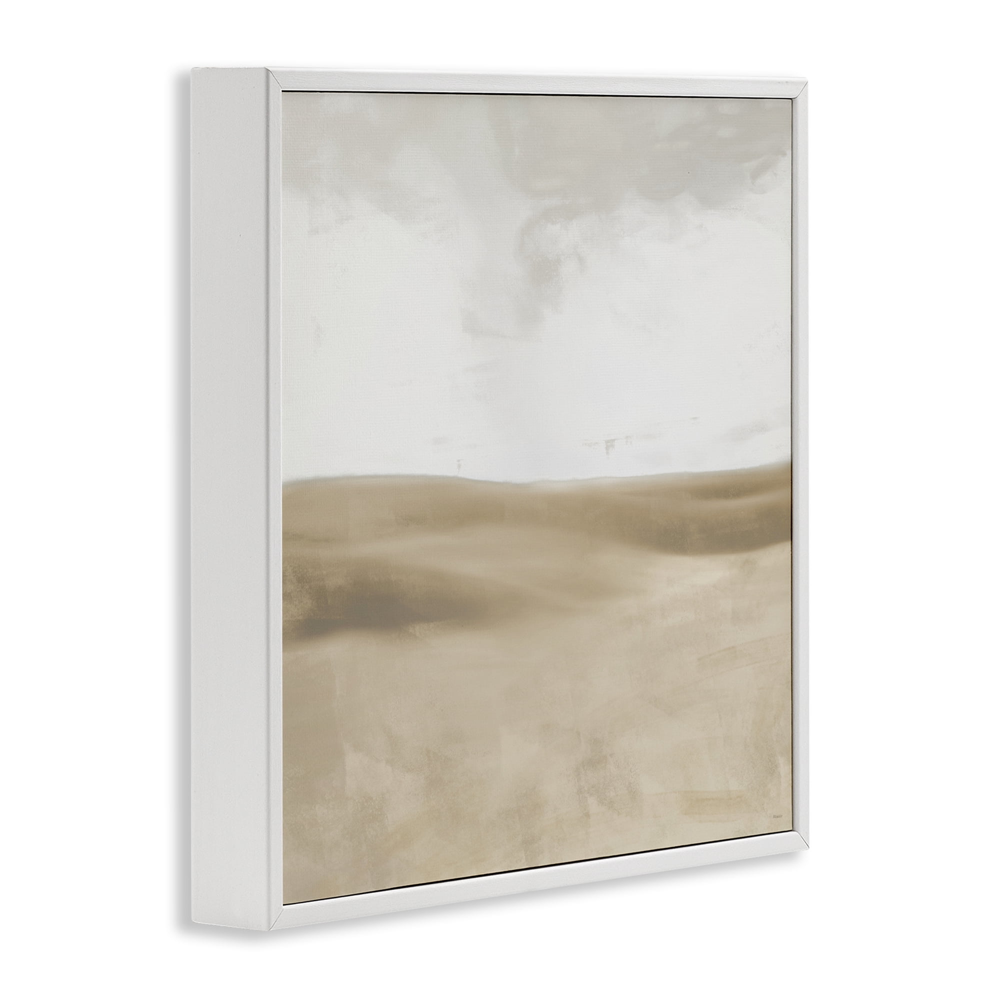 Stupell Industries Smooth Neutral Hills White Framed Giclee Art, design by Dan Meneely